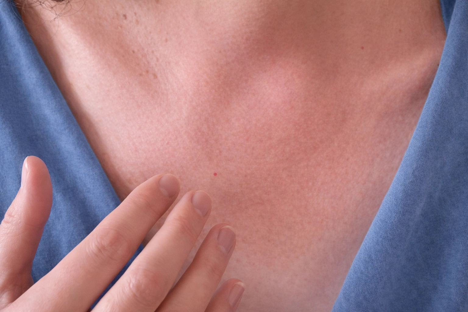 Detail ruky a klíční kosti